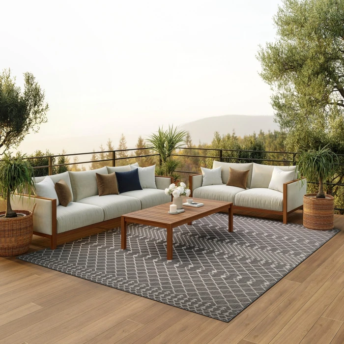 Nourison Positano Charcoal POS02 8 ft. X 10 ft. Rect. Rug