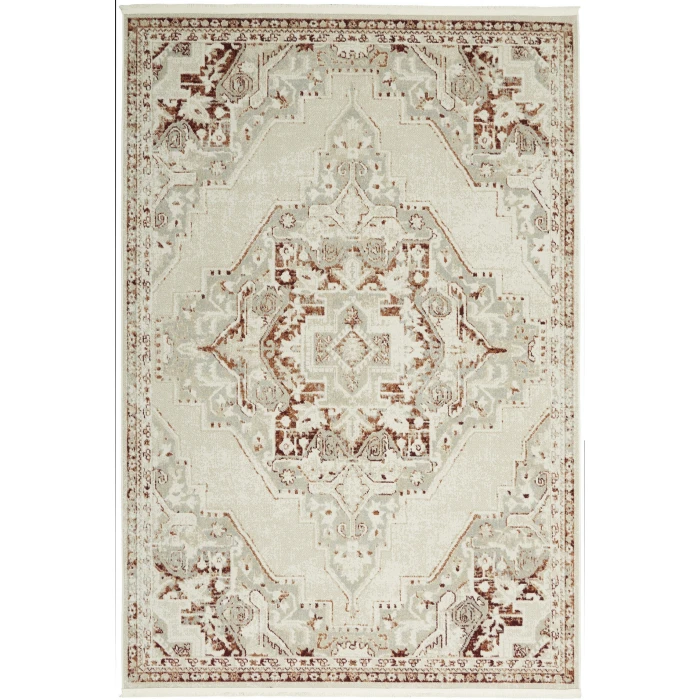 Nourison Carina Brick Silver CNA01 4ft. x 6ft. Rect. Rug