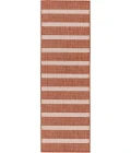 Nourison Positano Terracotta Ivory POS03 2 ft. 2 in. X 8 ft. Rect. Rug