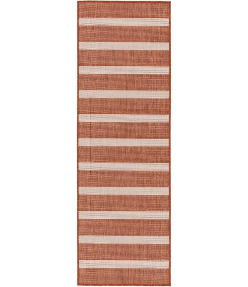 Nourison Positano Terracotta Ivory POS03 2 ft. 2 in. X 8 ft. Rect. Rug
