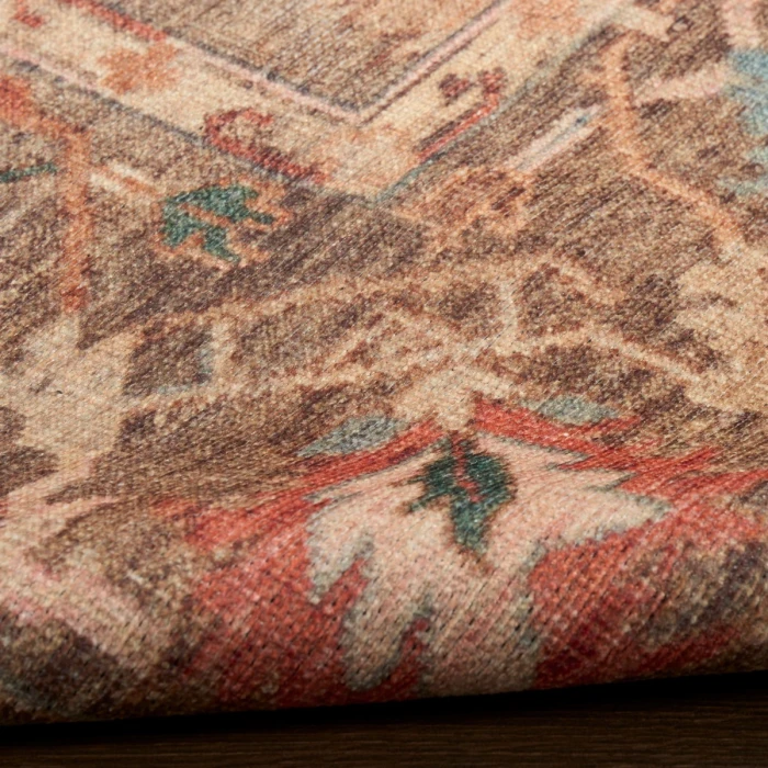Nourison Vintage Washables Taupe Multicolor VWS09 2 ft. 2 in. X 8 ft. Rect. Rug