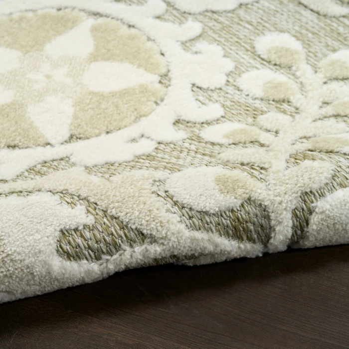 Nourison Aloha Ivory Sage ALH17 5 ft. 3 in. X 7 ft. 5 in. Rect. Rug