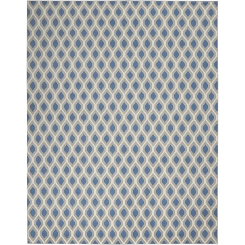 Nourison Home Grafix Blue GRF22 7ft.10in. x 9ft.10in. Rect. Rug