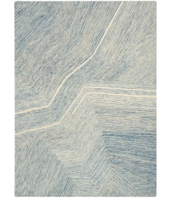 DKNY Pure Angles ANG01 Ivory Blue 5 ft. 3 in. X 7 ft. 3 in. Area Rug