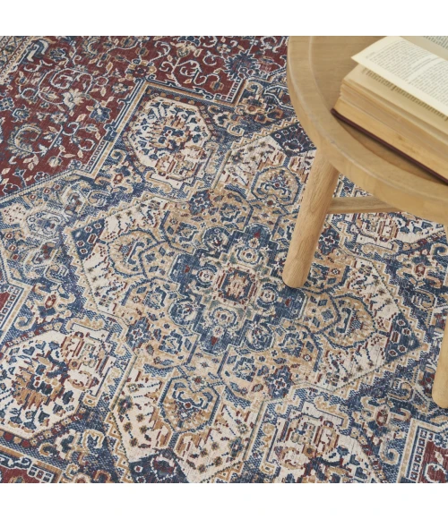 Nourison Vintage Home Red Blue VNH01 5ft. x 7ft. Rect. Rug