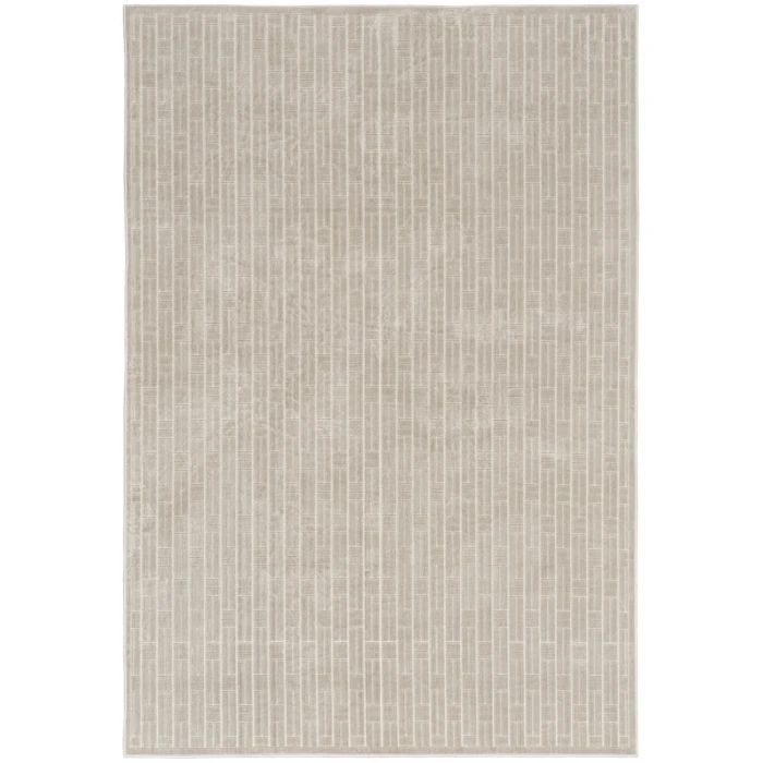 Nourison Washable Charm Silver Ivory WCH02 6 ft. X 9 ft. Rect. Rug