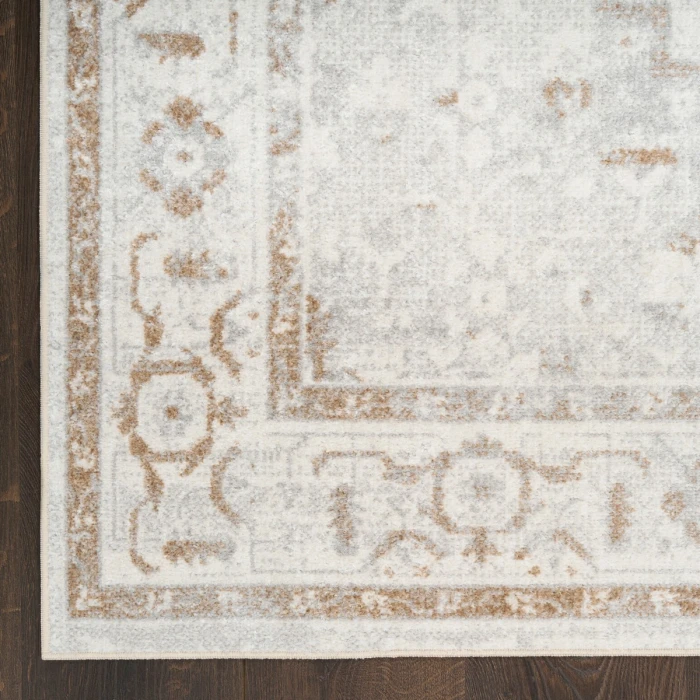 Nourison Astra Machine Washable Grey ASW11 7 ft. 10 in. x 10 ft. Rect. Rug