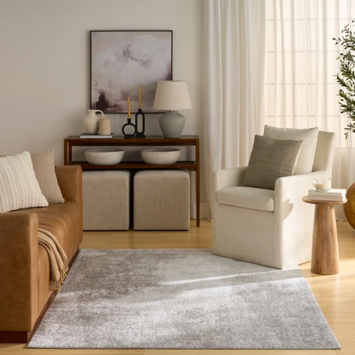 Nourison Dekor Grey DEK04 5 ft. 3 in. X 7 ft. Rect. Rug