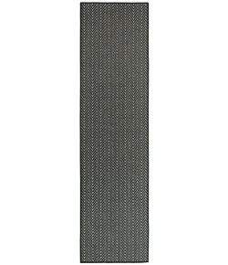 Nourison Home Horizon Indoor/Outdoor HOZ02 Black 2 ft. 2 in. X 8 ft. Area Rug