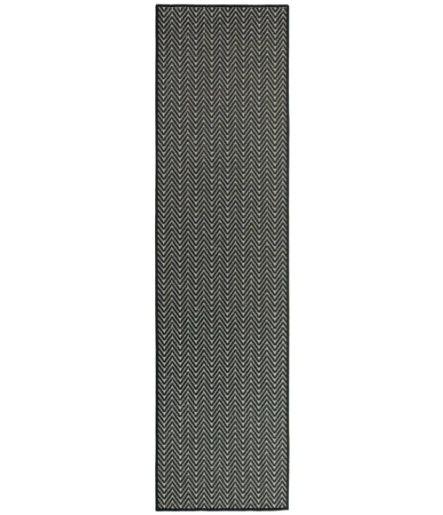 Nourison Horizon Indoor/Outdoor Black HOZ02 2 ft. 2 in. X 8 ft. Rect. Rug