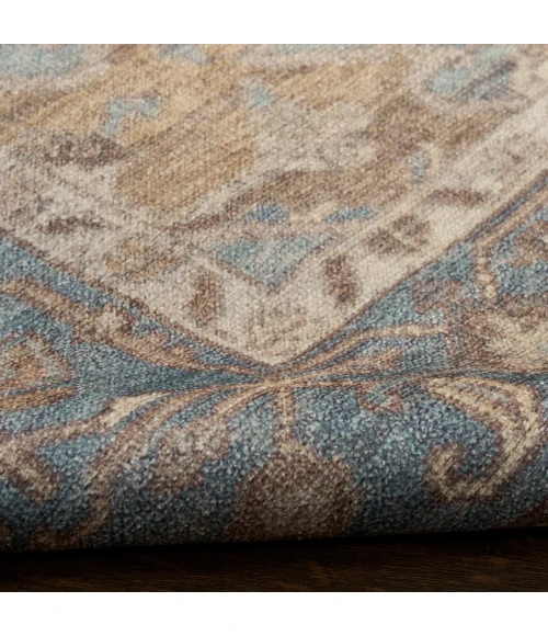 Nourison Vintage Washables Blue Green VWS13 5 ft. 3 in. X 7 ft. 3 in. Rect. Rug