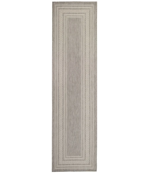 Nourison Horizon Indoor/Outdoor Grey HOZ03 2 ft. 2 in. X 8 ft. Rect. Rug