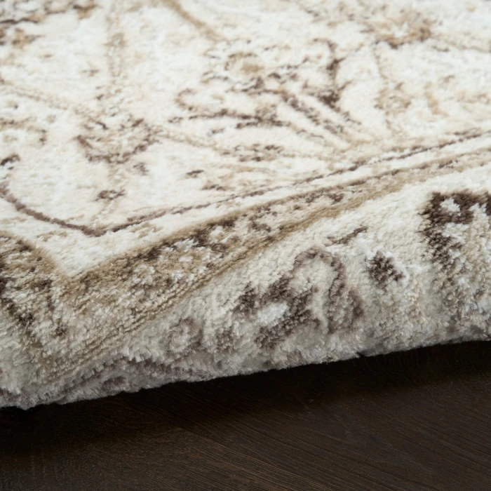 Nourison Dekor Ivory Brown DEK03 5 ft. 3 in. X 7 ft. Rect. Rug