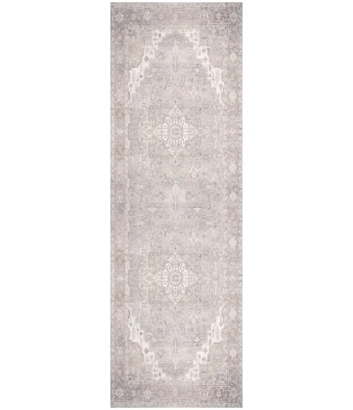 Nourison Vintage Washables Light Blue VWS07 2 ft. X 6 ft. Rect. Rug