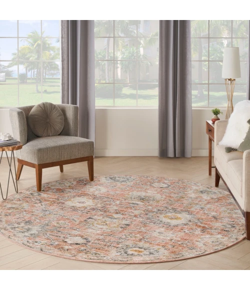 Nourison Oushak Home Rust OUS01 7 ft. 10 in. X Round Rug