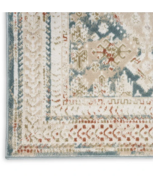 Nourison Thalia Green Ivory THL04 2ft.2in. x 10ft. Rect. Rug
