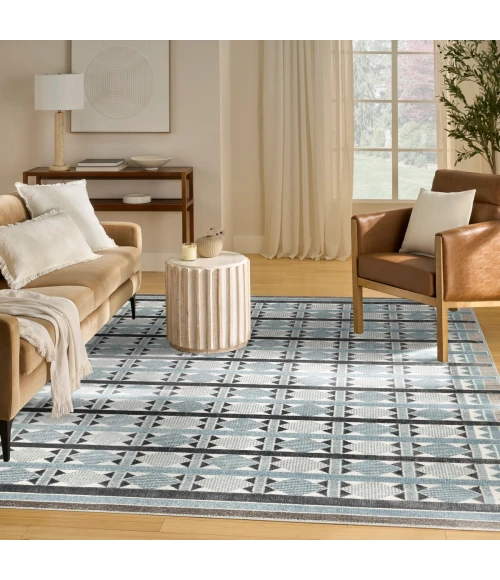 Nourison Nordic Blue NRC06 8 ft. X 10 ft. Rect. Rug