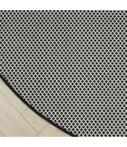 Nourison Home Courtyard Black COU01 8ft. x Round Round Rug