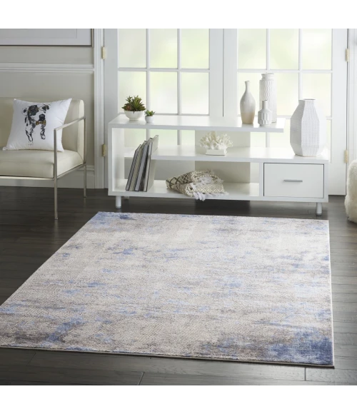 Nourison Home Silky Textures Blue SLY04 3ft.11in. x 5ft.11in. Rect. Rug