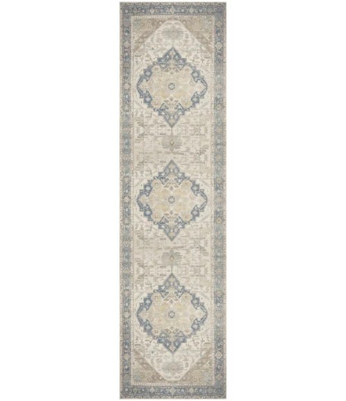 Nourison Vintage Washables Blue Green VWS13 2 ft. 2 in. X 8 ft. Rect. Rug