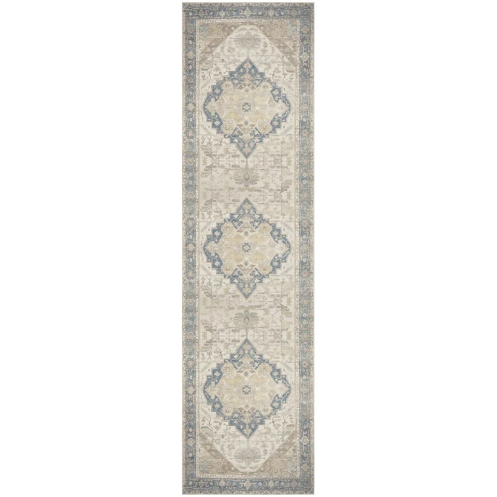 Nourison Vintage Washables Blue Green VWS13 2 ft. 2 in. X 8 ft. Rect. Rug