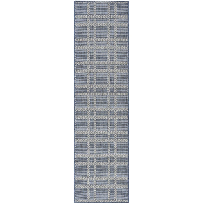Nourison Home Horizon Indoor/Outdoor Blue HOZ04 2ft. x 6ft. Rect. Rug