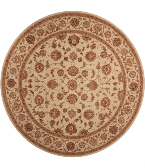 Nourison Home Heritage Hall Beige HE08 9ft. x Round Round Rug
