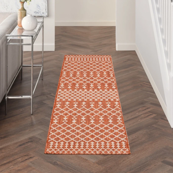 Nourison Positano Terracotta POS02 2 ft. X 6 ft. Rect. Rug