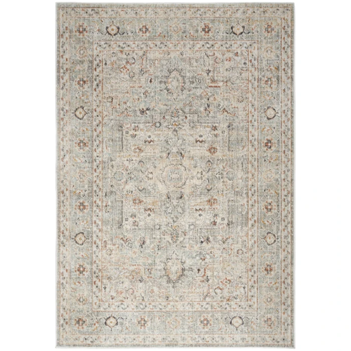 Nourison Oushak Home Light Grey OUS02 6 ft. X 9 ft. Rect. Rug