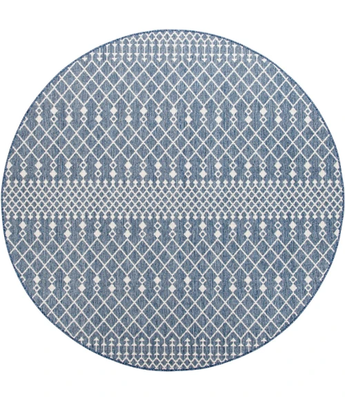 Nourison Positano Navy Blue POS02 10ft. Round Rug