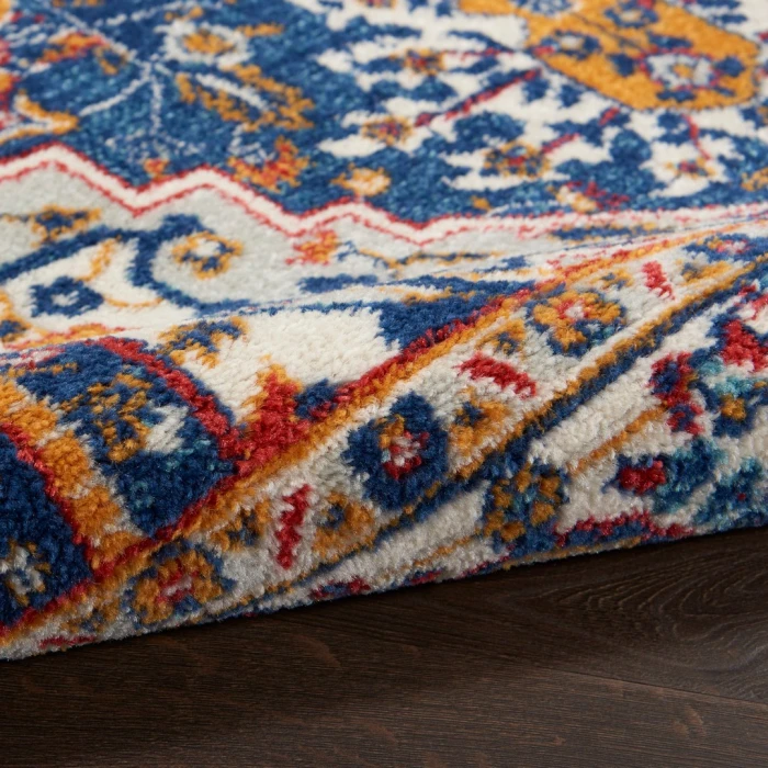 Nourison Passion Blue Multicolor PSN33 5ft. 3in. x 7ft. 3in. Rect. Rug
