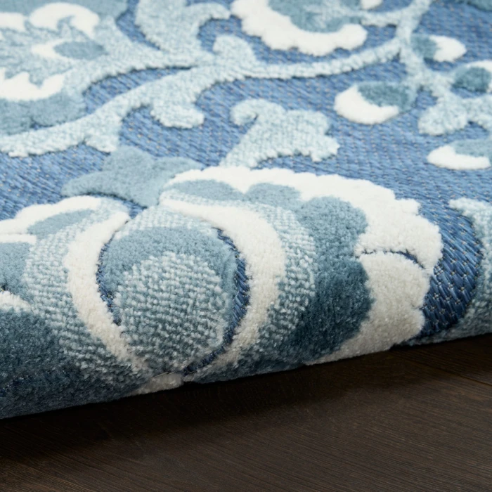 Nourison Aloha Blue ALH17 5 ft. 3 in. X 7 ft. 5 in. Rect. Rug