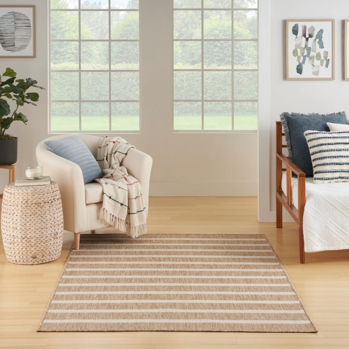 Nourison Positano Beige Ivory POS03 6 ft. X 9 ft. Rect. Rug