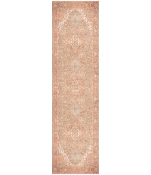Nourison Vintage Washables Coral Taupe VWS07 2 ft. 2 in. X 8 ft. Rect. Rug