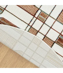 Nourison Nordic Ivory Rust NRC17 8ft. x Round Round Rug