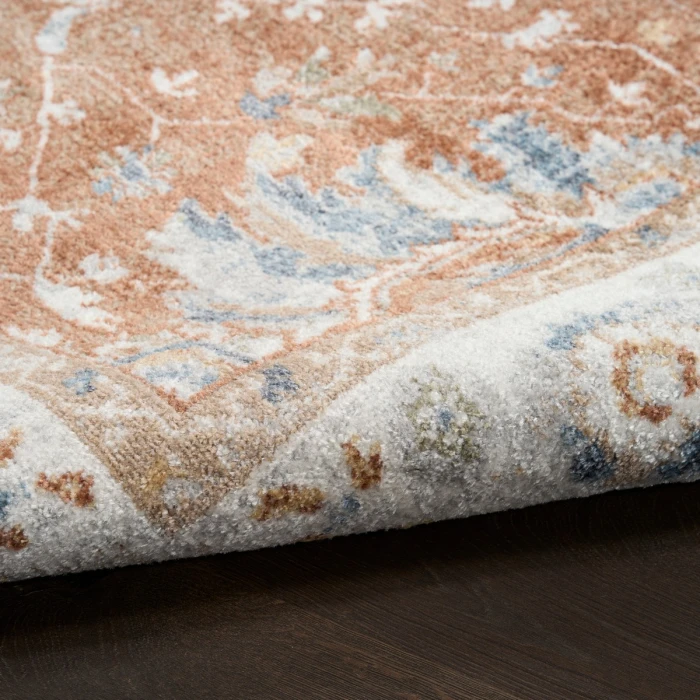 Nourison Astra Machine Washable Rust Ivory ASW20 9 ft. x 12 ft. Rect. Rug