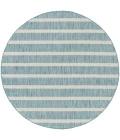 Nourison Positano Aqua Ivory POS03 6 ft. X Round Rug