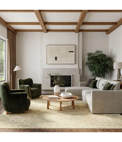 Nourison Home Antique Bloom Blue ANB03 8ft. x 10ft. Rect. Rug