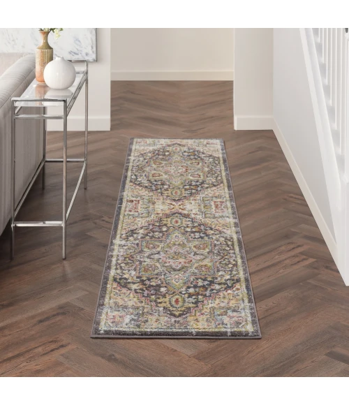 Nourison Home Soraya Charcoal SOR04 2ft.2in. x 7ft.6in. Rect. Rug