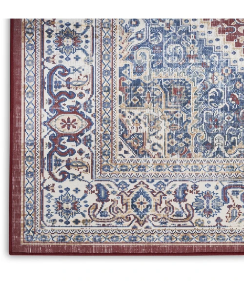 Nourison Vintage Home Red Blue VNH01 5ft. x 7ft. Rect. Rug