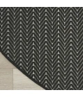 Nourison Horizon Indoor/Outdoor Black HOZ02 5ft. x Round Rug
