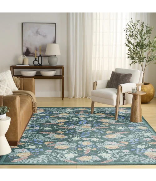 Nourison Home Botanical Washables Green BOT02 5ft. x 7ft. Rect. Rug