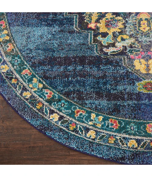 Nourison Home Passionate Blue PST01 7’10” x Round Round Rug