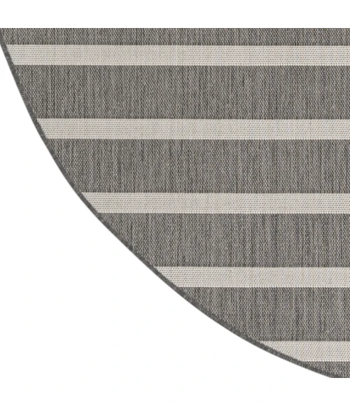 Nourison Positano Charcoal Ivory POS03 12ft. Round Rug