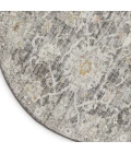 Nourison Oushak Home Charcoal OUS01 7 ft. 10 in. X Round Rug