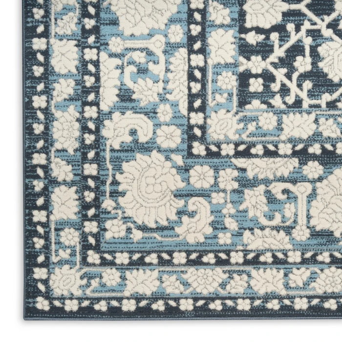 Nourison Grace Blue GCE01 7 ft. 10 in. X 9 ft. 10 in. Rect. Rug