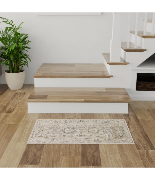 Nourison Oushak Home Cream OUS01 2 ft. X 4 ft. Rect. Rug