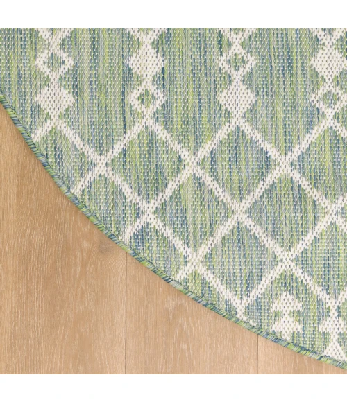 Nourison Positano Blue Green POS02 6 ft. X Round Rug