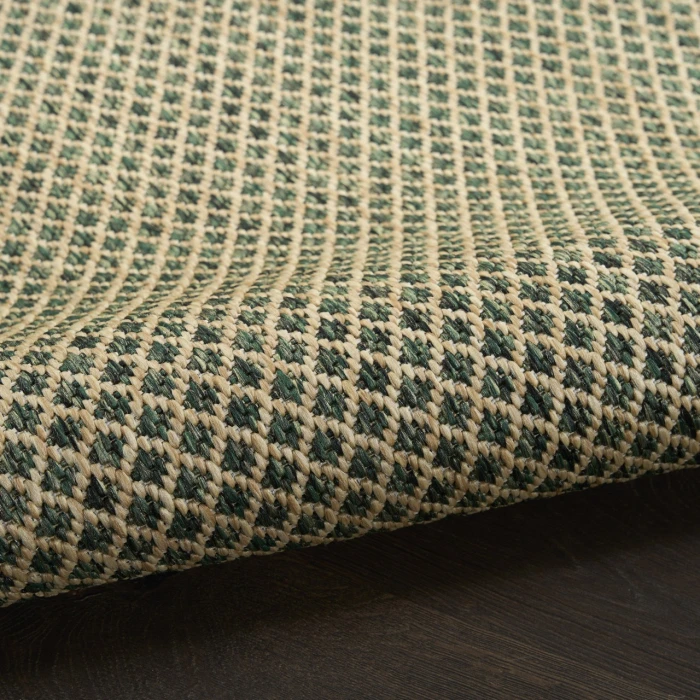 Nourison Home Courtyard Green COU01 2ft.2in. x 10ft. Rect. Rug