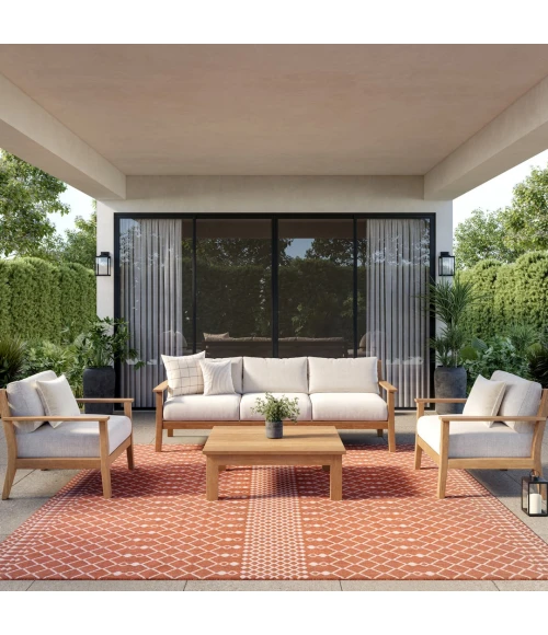 Nourison Positano Terracotta POS02 10ft. Square Rug